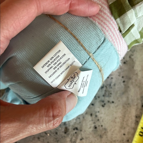 Mud Pie Checkered Green and Blue Gnome Plush - Picture 3 of 4